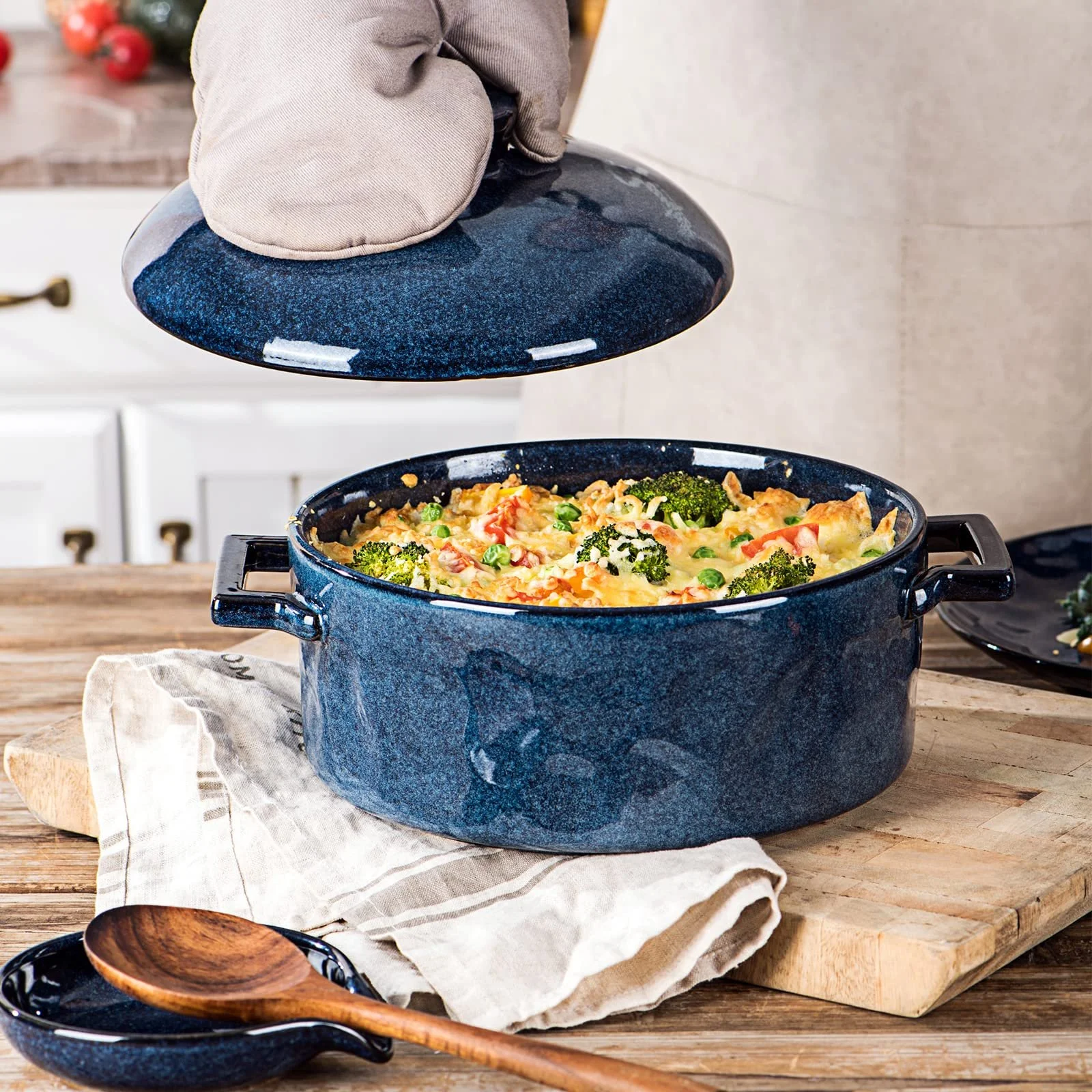 Каструля Vicrays з кришкою Керамічна 2 л Кругла Синя, фото №8