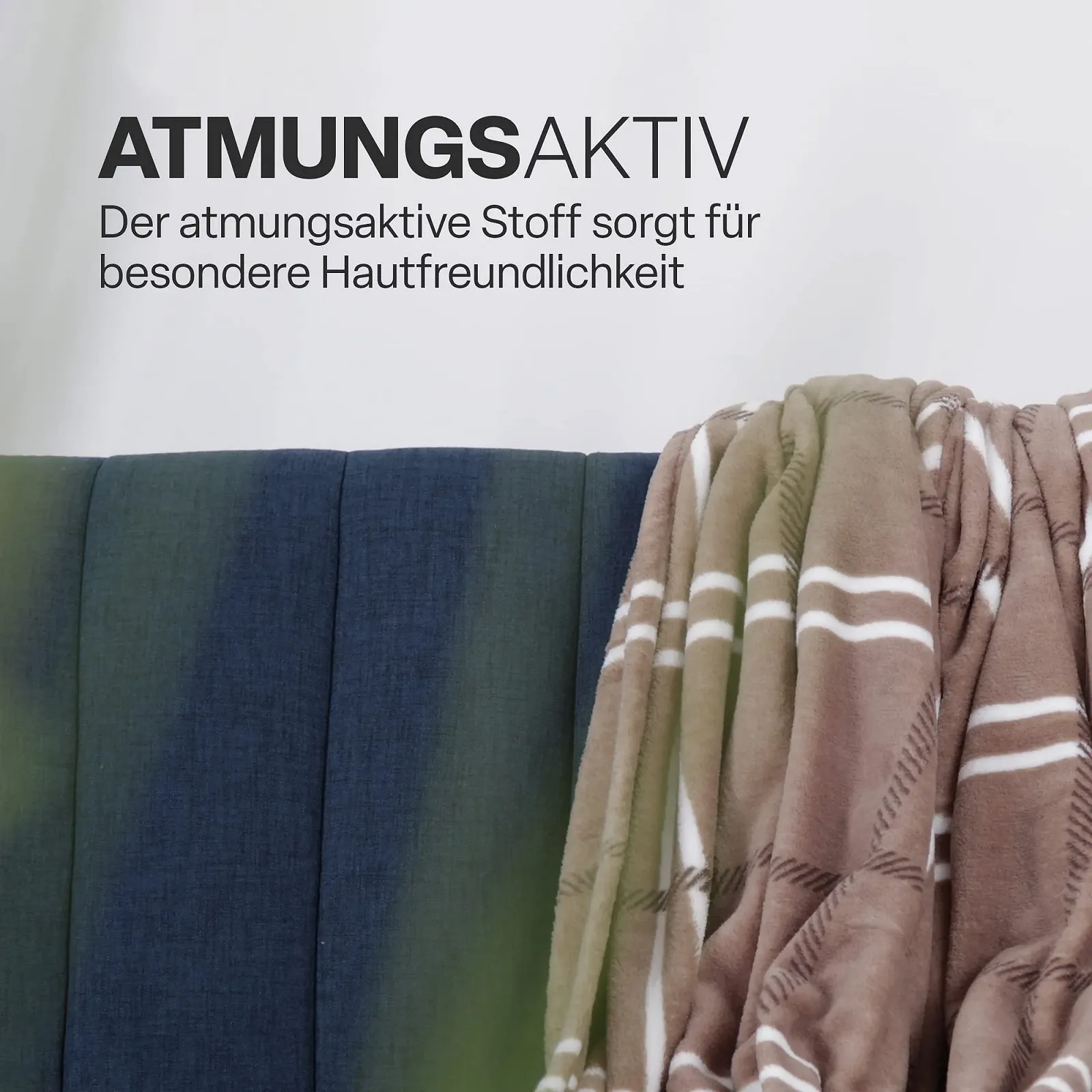 Покривало Bestlivings XXL 220 x 240 см, коричнева, високоякісна флісова ковдра, велика м'яка Покривало у клітинку, фото №6