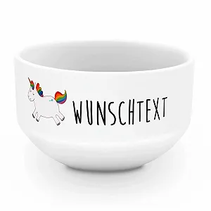 Миска для хлопьев Mr. & Mrs. Panda Единорог Счастливый Персонализированный - Фото 1