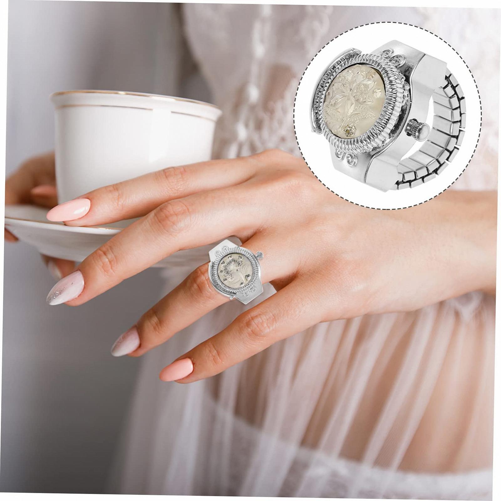 Кольцо-часы Beaupretty кварцевые мужские цинковый сплав красный, фото №8