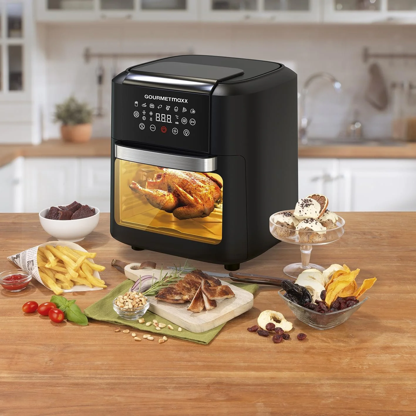Мультипіч XXL GOURMETmaxx 4-in-1 11 л 1700 Вт Touch Display Таймер 8 програм, фото №2 Мультипіч XXL GOURMETmaxx 4-in-1 11 л 1700 Вт Touch Display Таймер 8 програм, фото №2