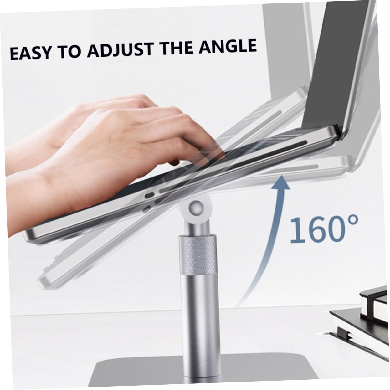 Подставка для ноутбука Регулируемая по высоте Складная Подставка для ноутбука для офиса и игр Портативная Серебристый Эргономичный дизайн, фото №2 Подставка для ноутбука Регулируемая по высоте Складная Подставка для ноутбука для офиса и игр Портативная Серебристый Эргономичный дизайн, фото №2