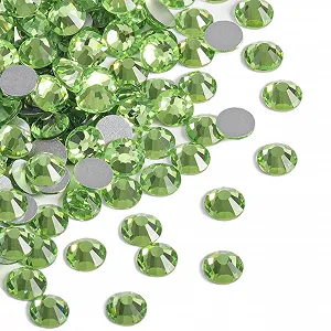 Стрази Круглі Kristall, світло-зелені SS30 (6,4–6,6 мм), SS10/1440 штук, 288 штук synthetic.ua - Фото 1
