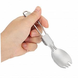 Спорк Camping Cutlery Вилка Ложка 2 в 1 Для подорожей synthetic.ua - Фото 1