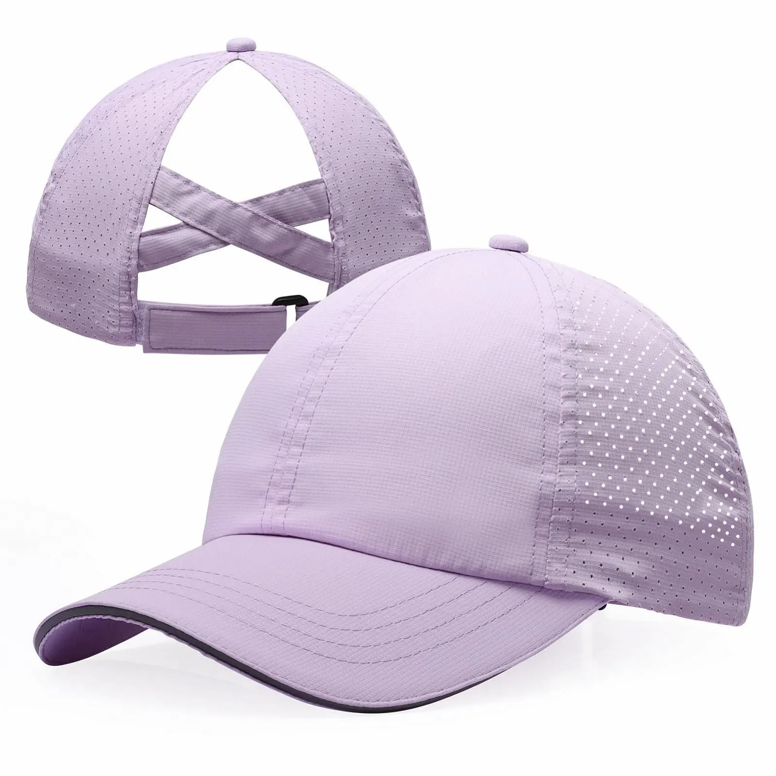 Бейсболка CHUANGLI Girls Criss Cross Ponytail Hat светоотражающая сетчатая для девочек, фото №1