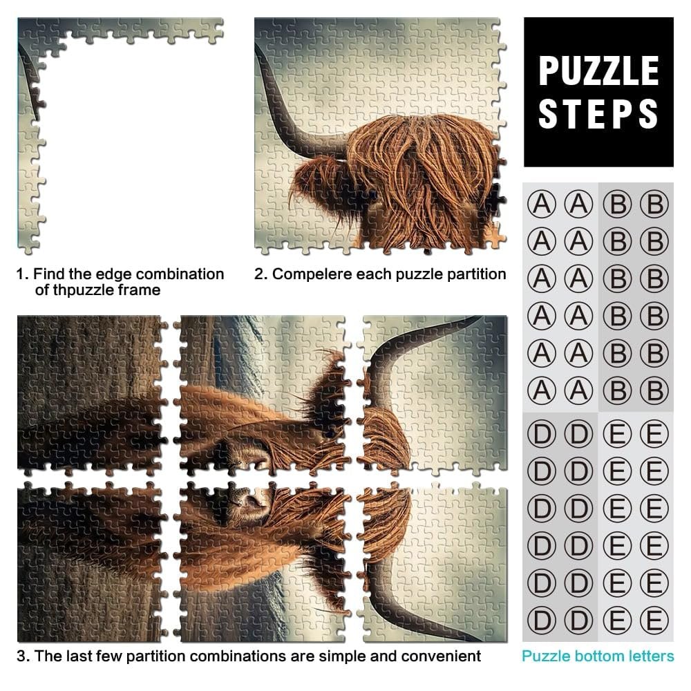 Пазл Highland Cattle 1000 деталей 38 x 26 см, фото №3