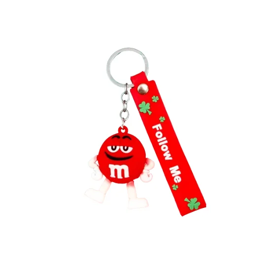 Брелок M&M's, красный, для ключей, рюкзака, сумки, 5,8 см, фото №1