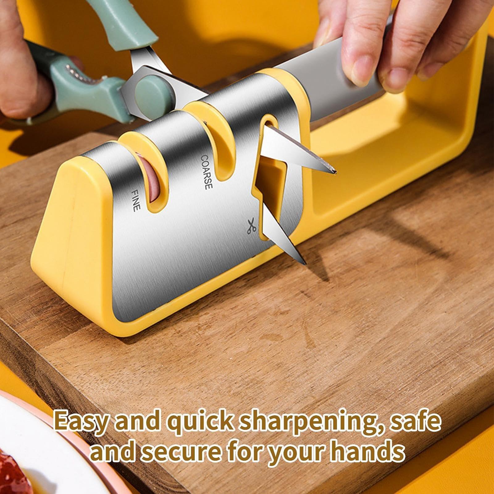 Точило для ножиць ручна з V-подібним пазом та ергономічною ручкою, фото №2