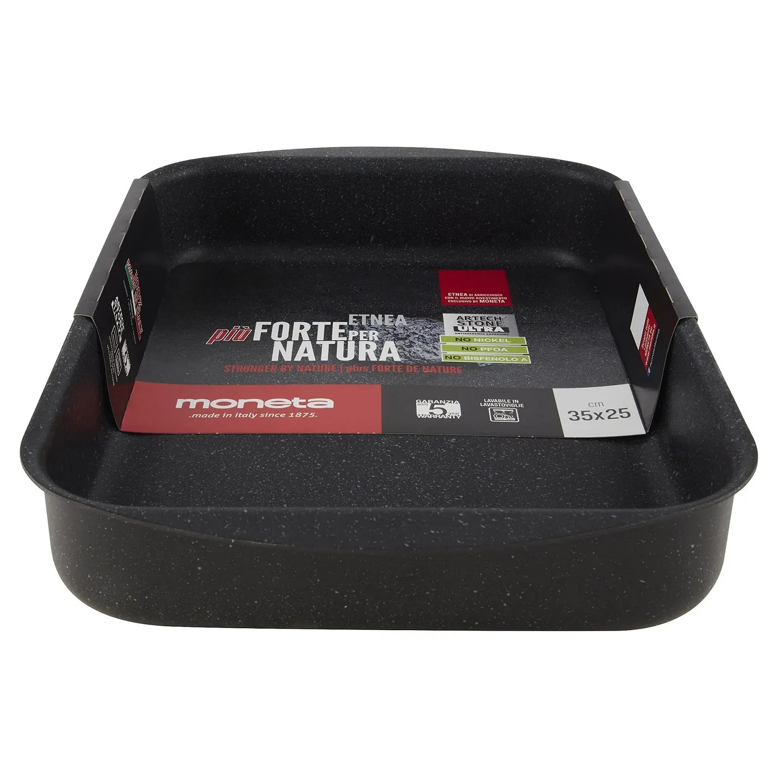 Форма для лазаньи Moneta 35 x 25 см алюминиевая Черная, фото №3