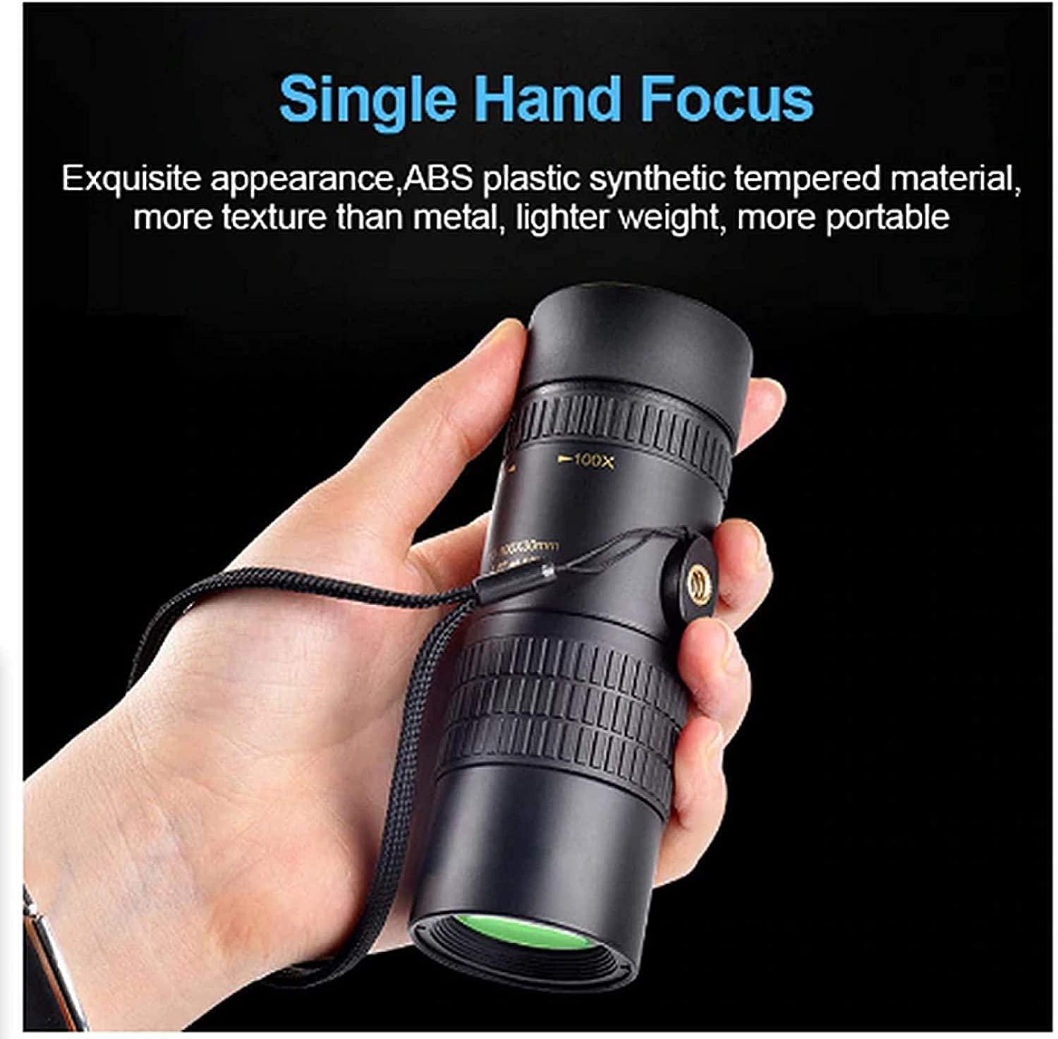 Монокулярный телескоп QHYTL 4K 10–300 x 40 мм Super-Telezoom для смартфона с держателем для телефона для пляжных поездок на природе, фото №5