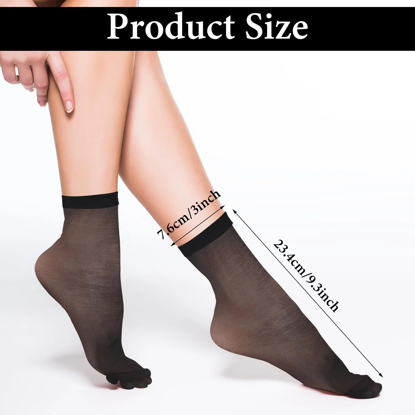 Шкарпетки Нейлонові JIEYAO 10 пар Жіночі 20D Прозорі, Один розмір, фото №3 Шкарпетки Нейлонові JIEYAO 10 пар Жіночі 20D Прозорі, Один розмір, фото №3