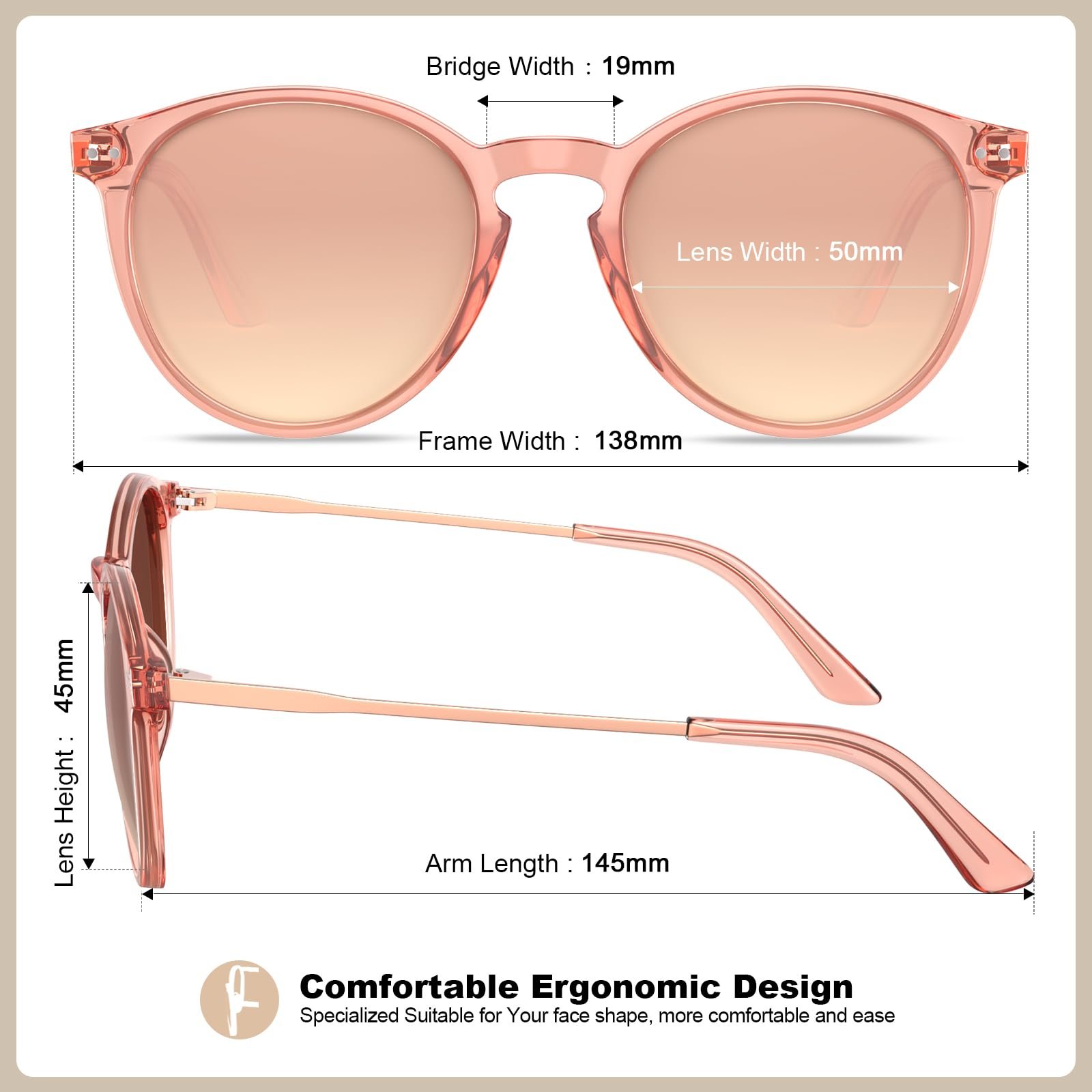 Сонцезахисні окуляри круглі CARFIA Поляризовані UV400 захист Ретро Вінтажні Поляризовані, фото №6 Сонцезахисні окуляри круглі CARFIA Поляризовані UV400 захист Ретро Вінтажні Поляризовані, фото №6