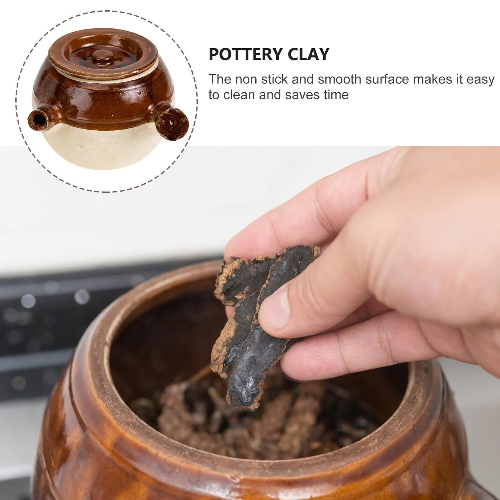 Китайський глиняний горщик для ліків Veemoon 1600 мл, фото №7