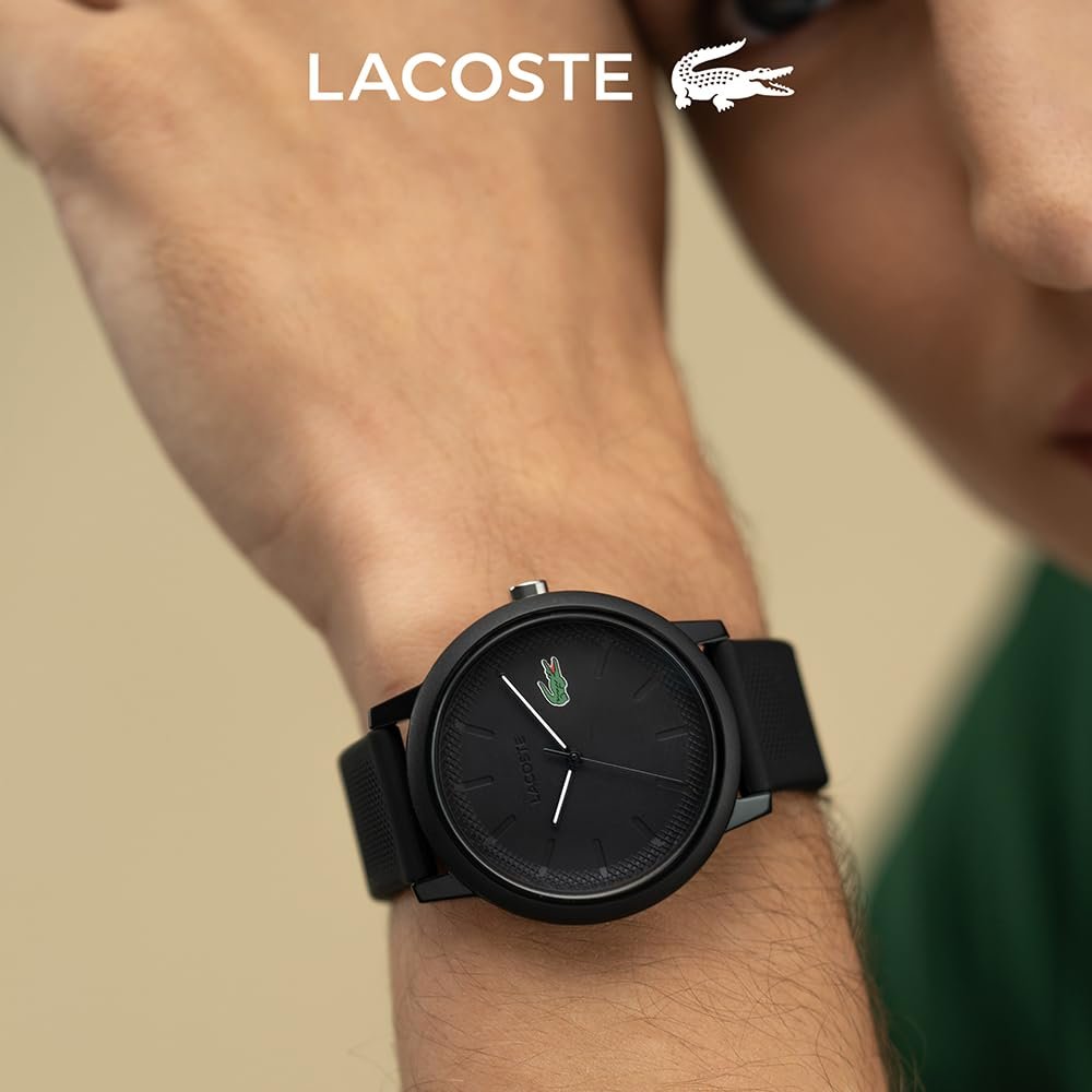Кварцовий аналоговий годинник Lacoste Колекція Lacoste.12.12 зі стильним силіконовим ремінцем з текстурою Petit Piqué, фото №5