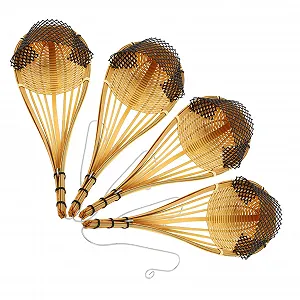 Подвесные корзины для орхидей Mipcase 4 шт бамбуковые в стиле птичье гнездо - Фото 1