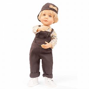 Кукла Götz Little Kidz Boy Max - 36 см Большая Многошарнирная Стоячая Кукла с Блондинистыми Волосами и Каменно-Серыми Глазами - 6-Предметный Набор - Фото 1