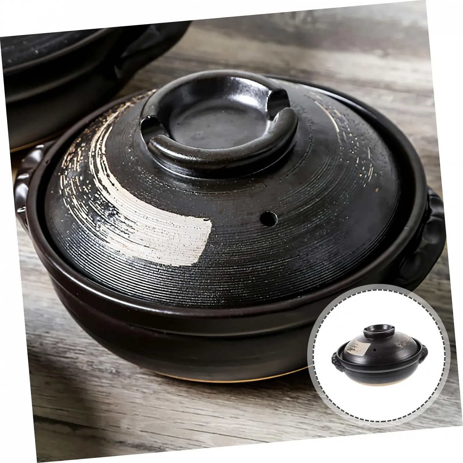 Кастрюля-сотейник керамическая антипригарная 500 мл для супа риса и каши универсальная бытовая, фото №4