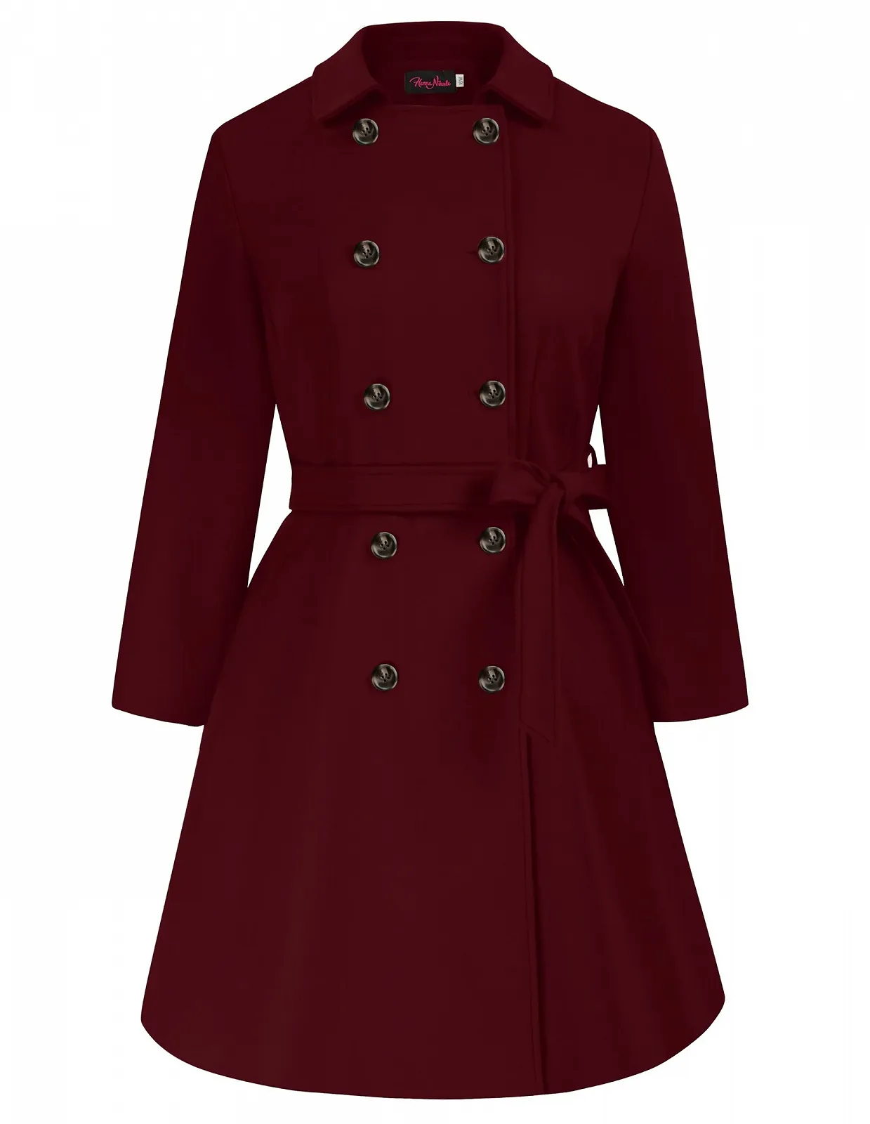 Пальто Hanna Nikole Жіноче вовняне Двобортне Зимове з Кишенями та Поясом, фото №1 Пальто Hanna Nikole Жіноче вовняне Двобортне Зимове з Кишенями та Поясом, фото №1