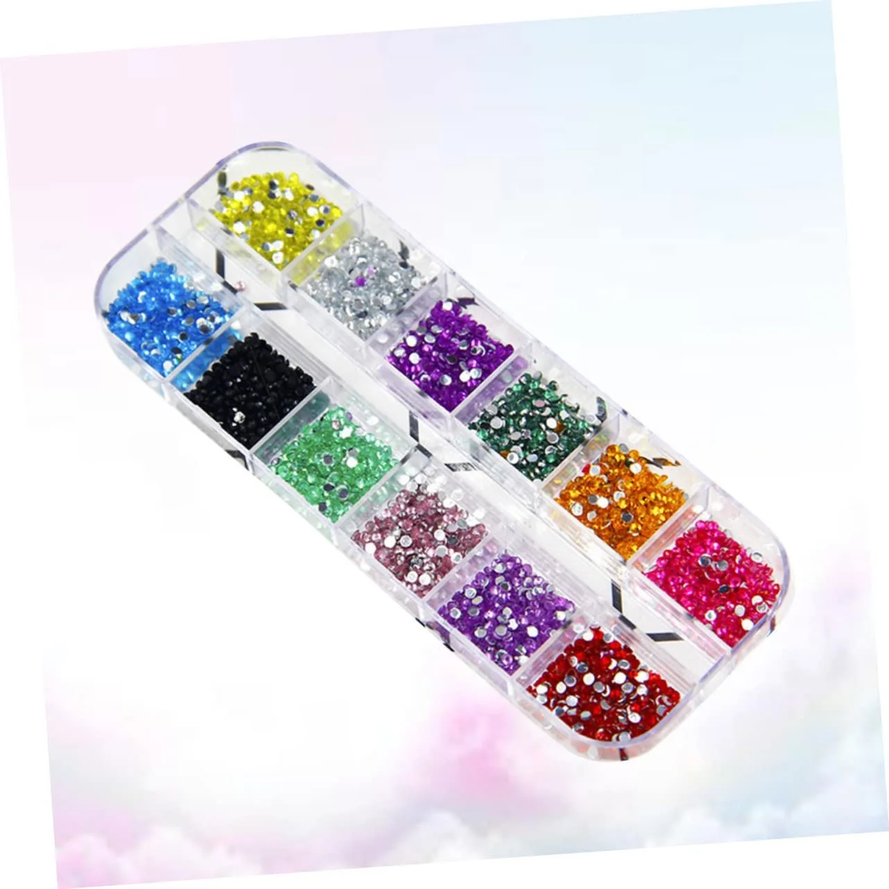 Стрази для нігтів Ipetboom 2000 штук 12 кольорів Блискучі різнокольорові наклейки, фото №9
