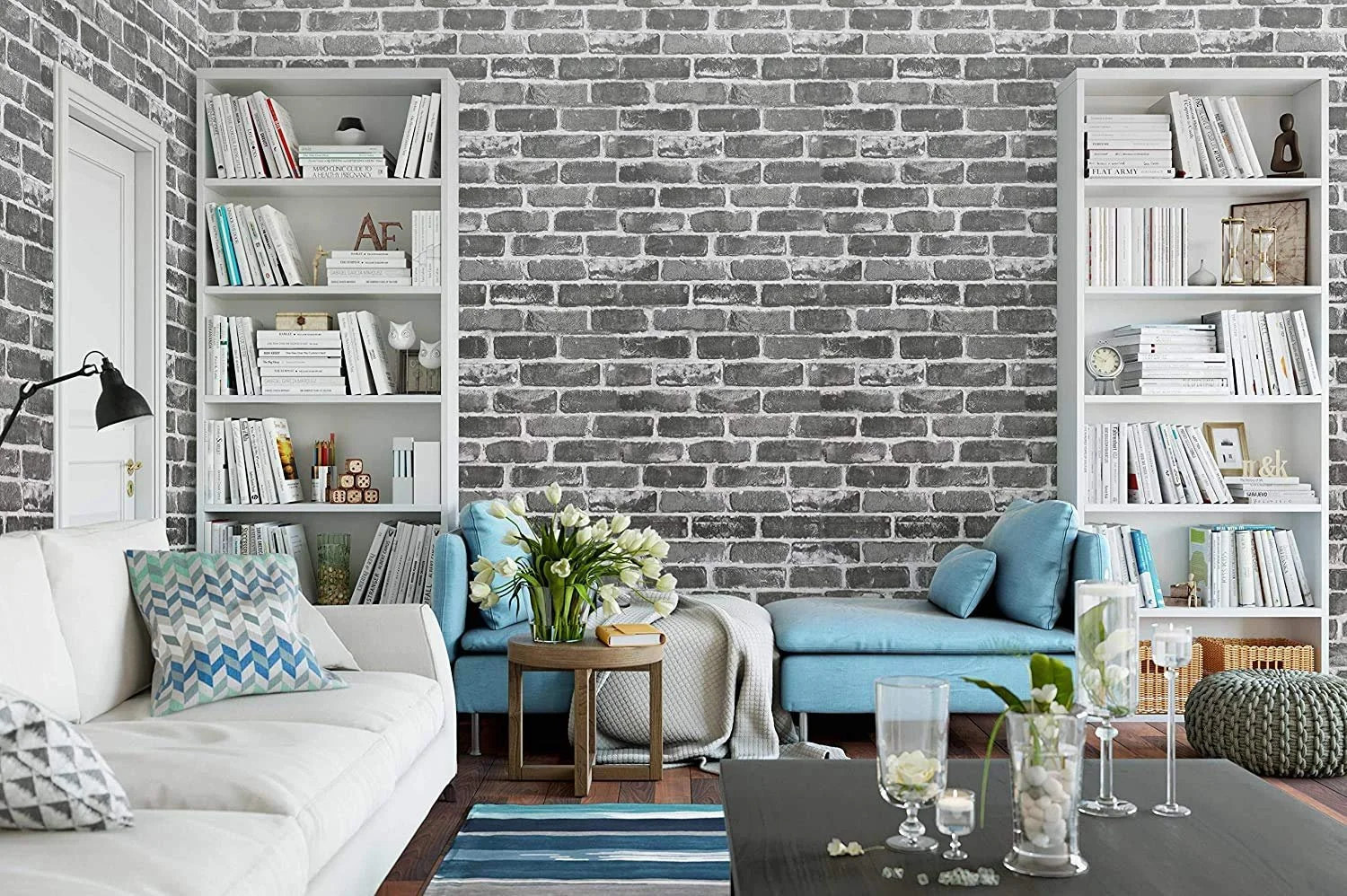 Шпалери самоклеючі CiCiwind 42 см x 10 м Вінілові Сірий камінь, фото №3