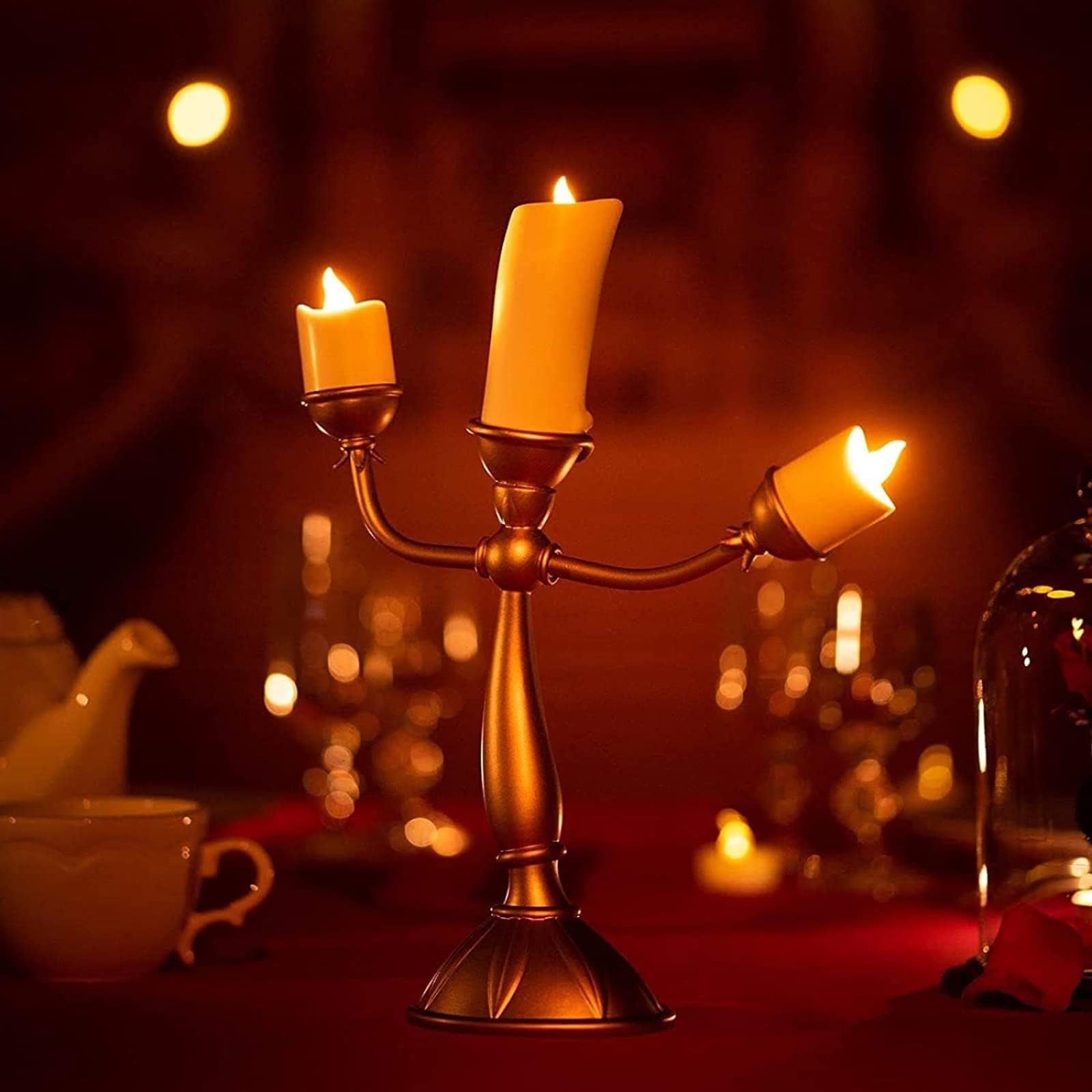 Підсвічник PEixen Watch Candle Beauty and the Beast LED для весільного столу різдвяної вечірки домашнього декору, фото №4