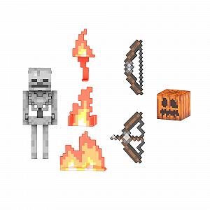 Фигурка Mattel Minecraft Diamond Level Skeleton С аксессуарами 14 см Пиксельный дизайн - Фото 1