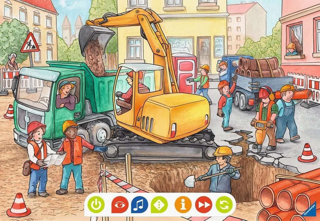 Пазл Ravensburger tiptoi Puzzle for Little Explorers: Construction site 00049 2 x 12 элементов немецкий язык, фото №3