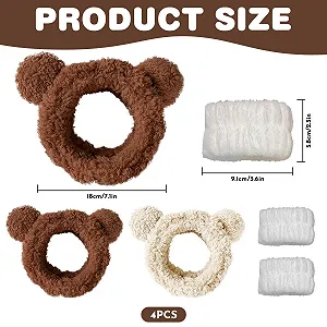 Набір: Плюшева пов'язка 2 шт, пара напульсників synthetic.ua - Фото 1