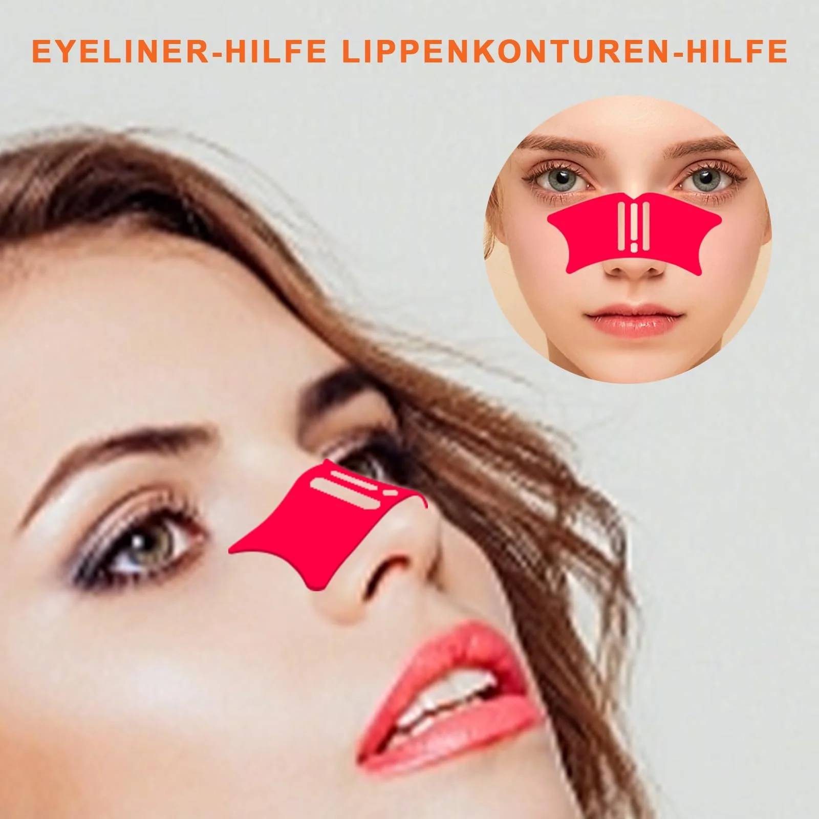 Інструмент Haierdidi Silicone Nose Shadow Eyeliner Stencils Багатофункціональний Червоний, фото №7 Інструмент Haierdidi Silicone Nose Shadow Eyeliner Stencils Багатофункціональний Червоний, фото №7