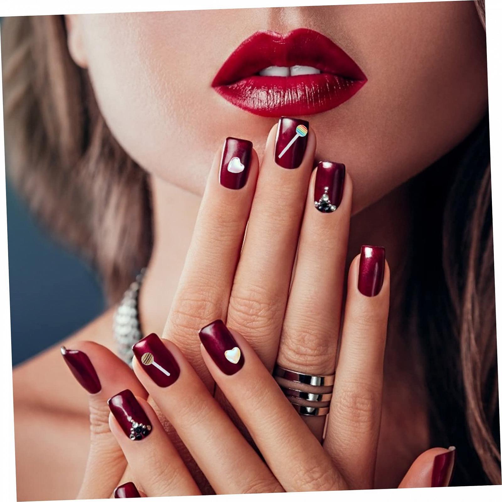 FRCOLOR Декоративні скляні камені у формі серця,різні дизайни для творчого манікюру та нейл-арту, фото №6