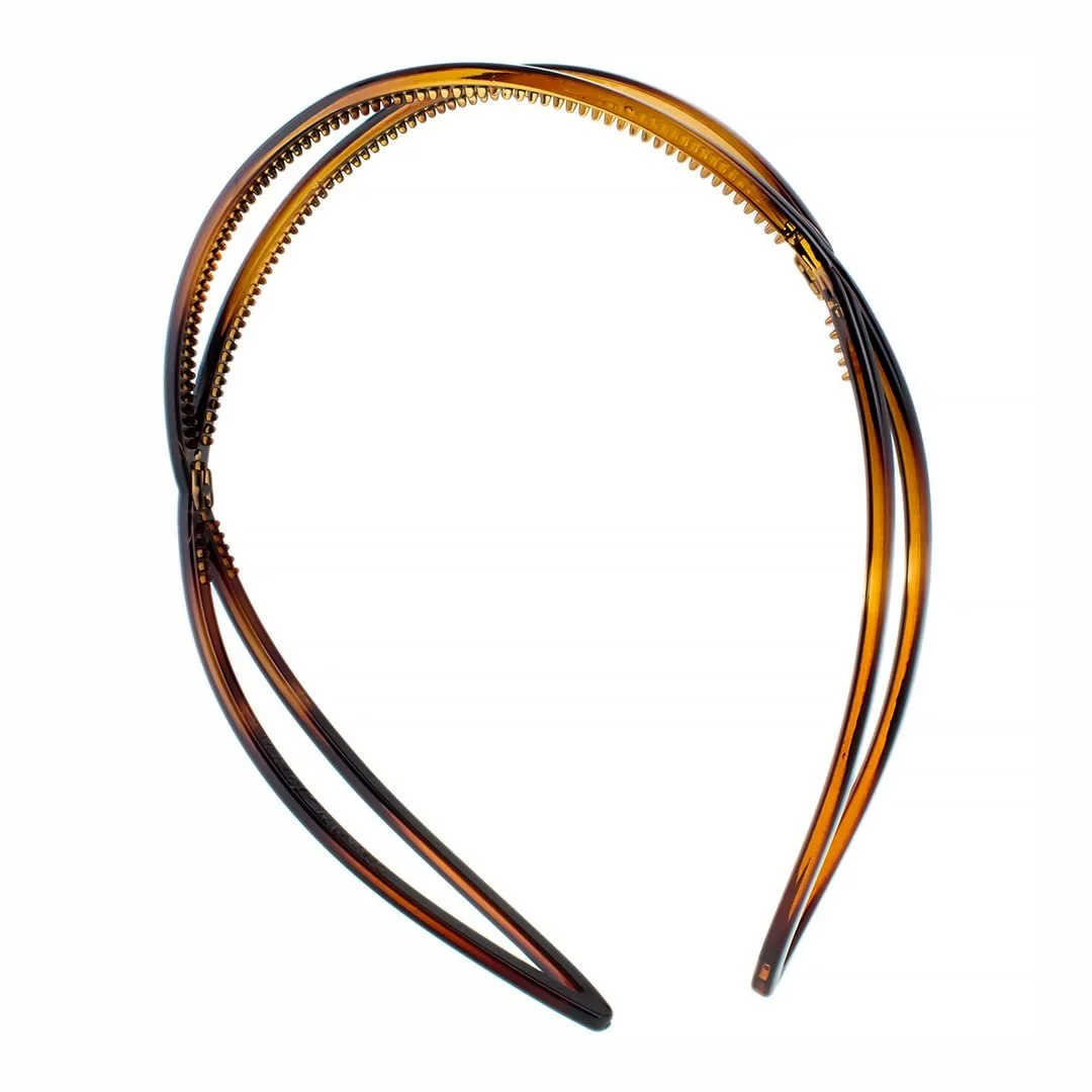 Обруч Плетений Коричневий з Зубцями Черепаховий 2,5 см, фото №2 Обруч Плетений Коричневий з Зубцями Черепаховий 2,5 см, фото №2