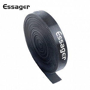 Органайзер-ліпучка для кабелів ESSAGER нейлоновий чорний 3 метрів(PS) - Фото 1
