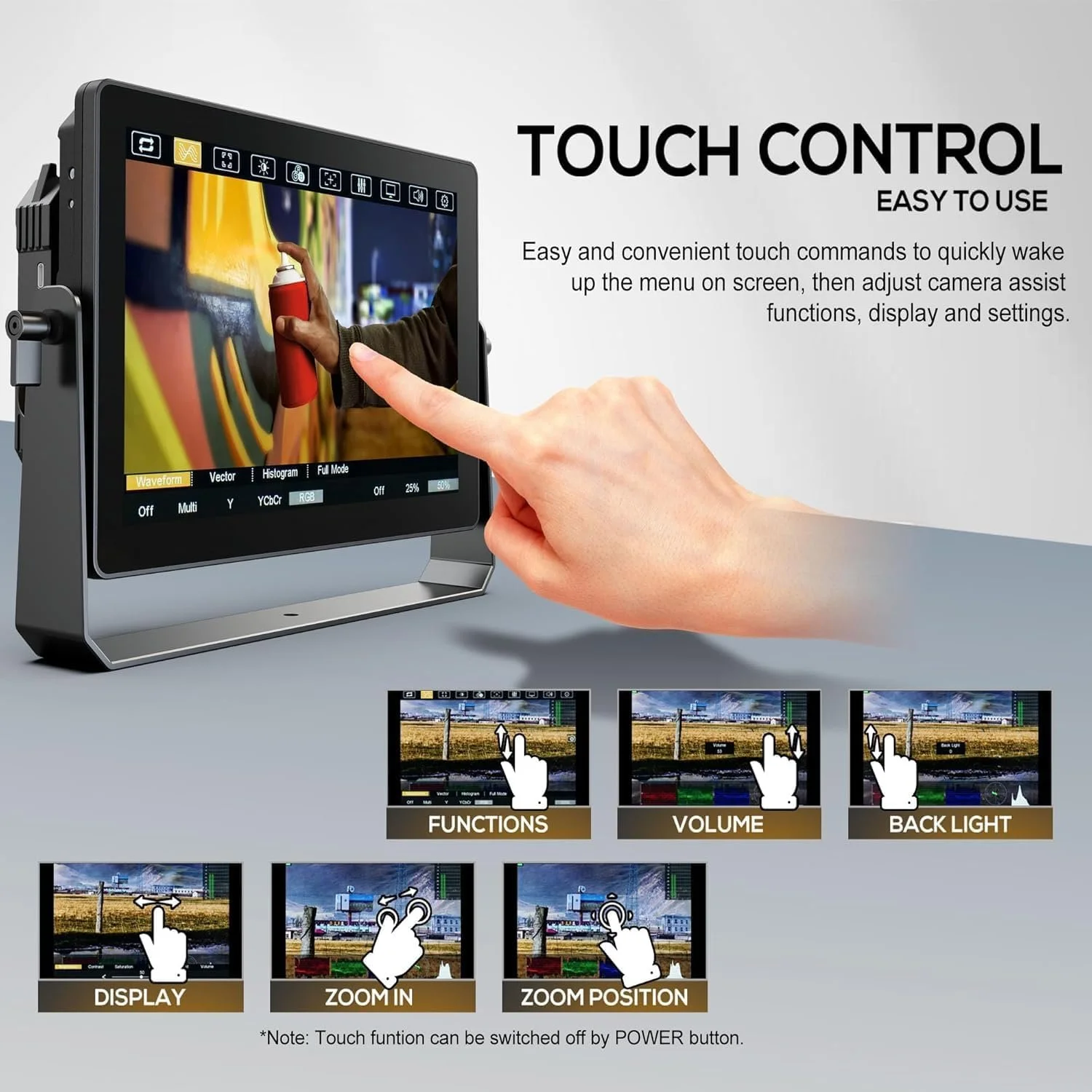 Накамерный сенсорный монитор 7" LILLIPUT HT7S Full HD 60 Гц, фото №4 Накамерный сенсорный монитор 7" LILLIPUT HT7S Full HD 60 Гц, фото №4