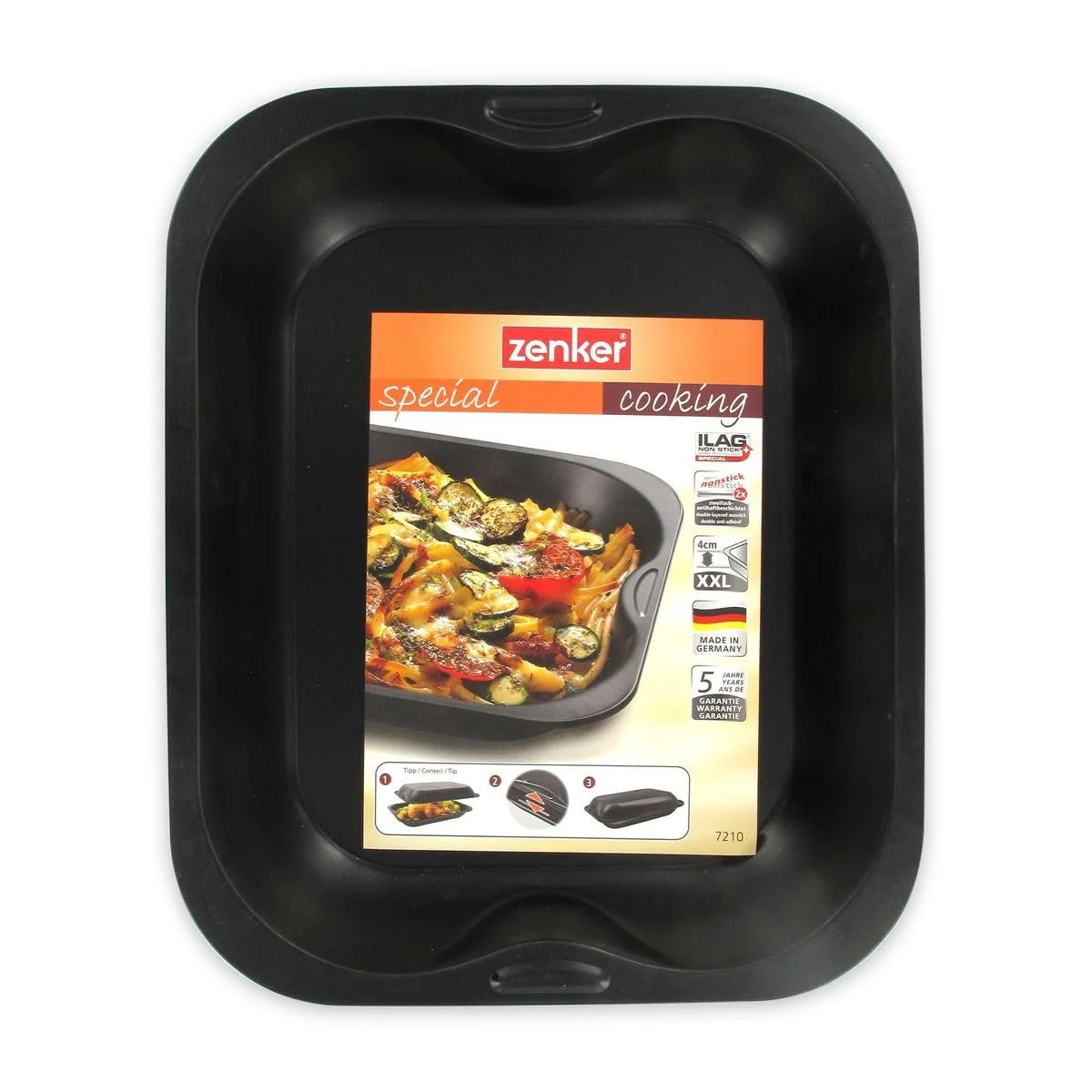 Форма для запікання Zenker 3455 28 x 23 см Ilaflon Чорна, фото №6 Форма для запікання Zenker 3455 28 x 23 см Ilaflon Чорна, фото №6
