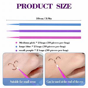 Набір Disposable Micro Brushes Щіточки для вій Рожева + Синя + Фіолетова synthetic.ua - Фото 1