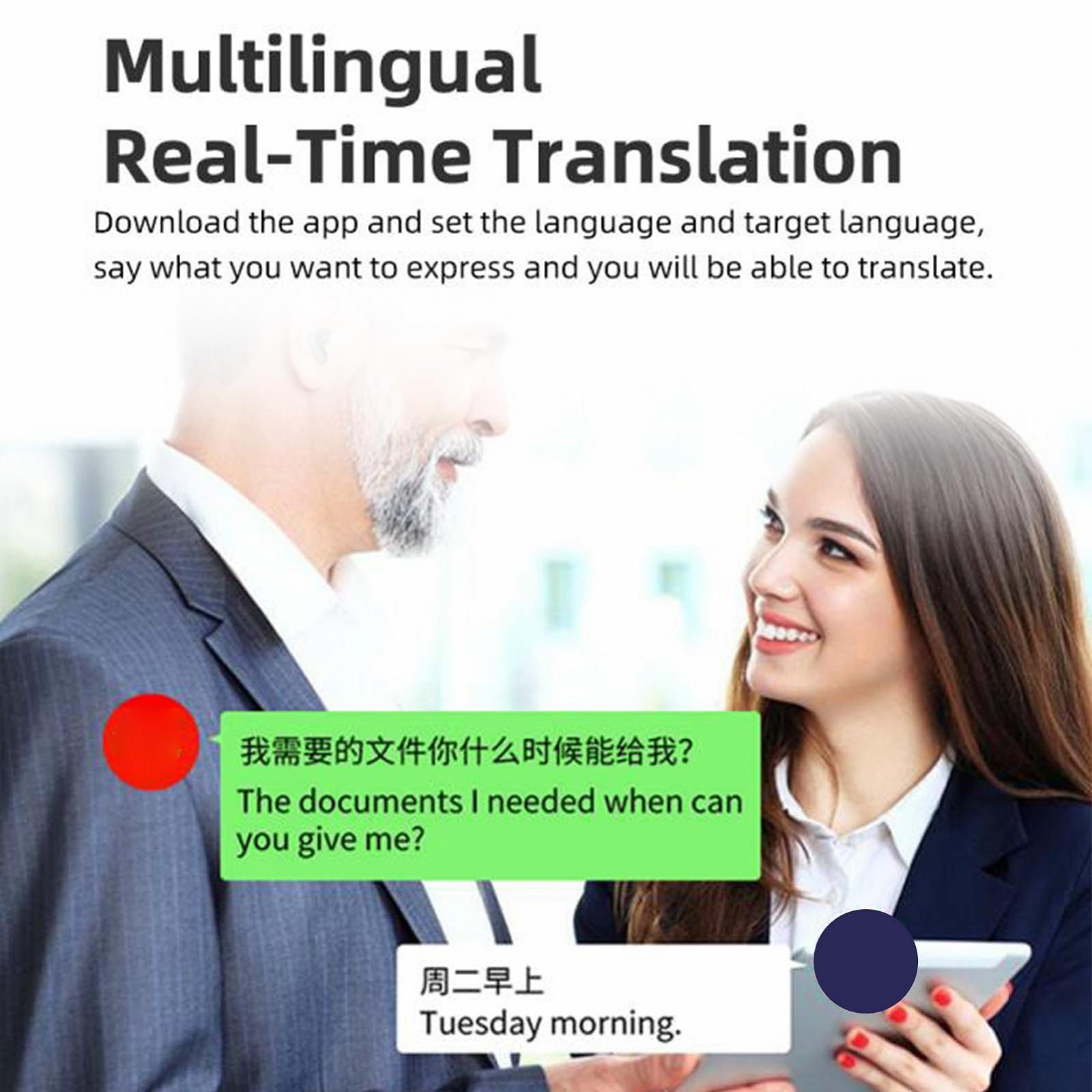 Наушники-переводчики Черный, фото №2