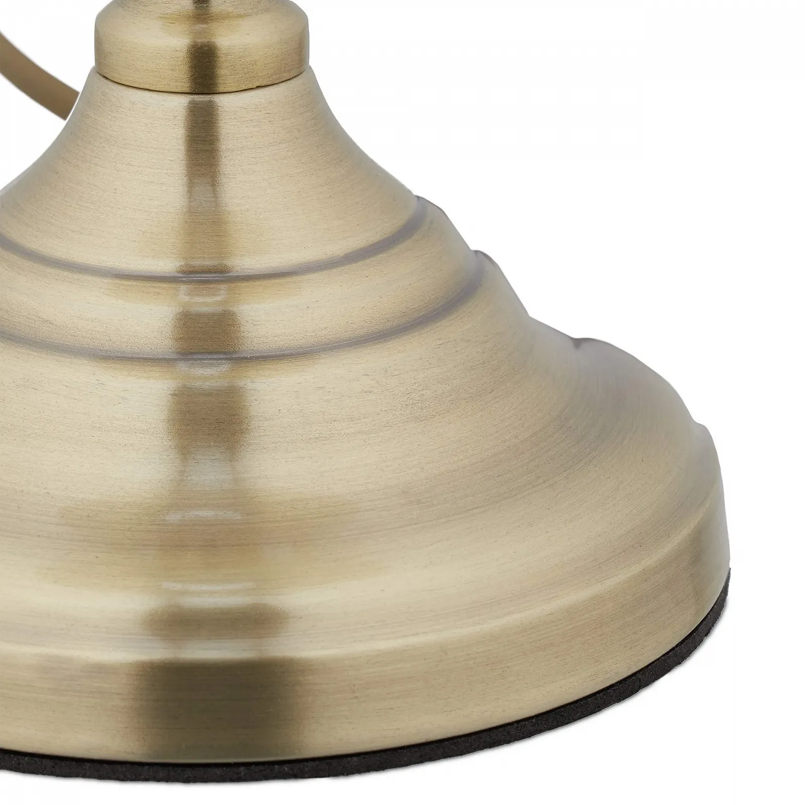 Настільна лампа Relaxdays Тканинний абажур Vintage E14 Метал 43x21 см Біла з золотом, фото №6