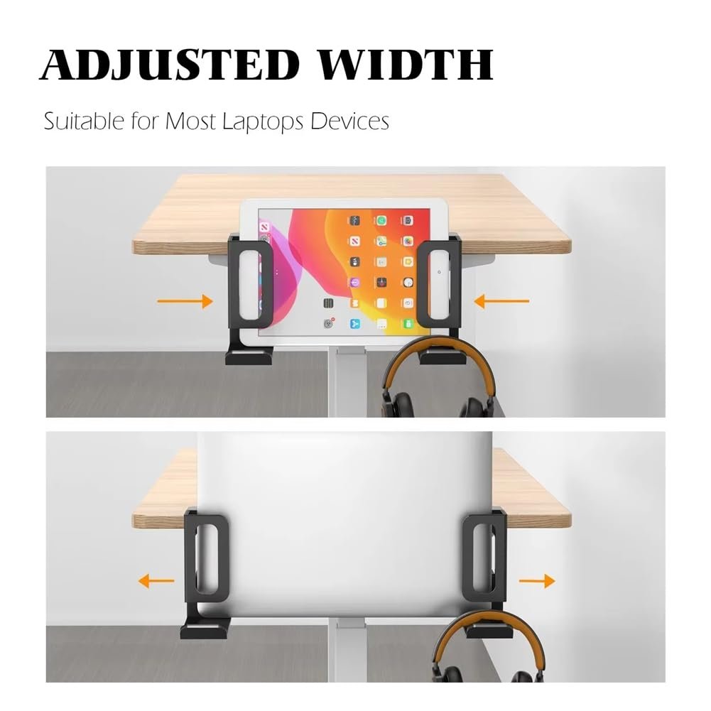 Вертикальная Подставка Органайзер для ноутбука для стола без сверления Регулируемый Держатель для ноутбука Настольный Зажим Черный Черный, фото №4 Вертикальная Подставка Органайзер для ноутбука для стола без сверления Регулируемый Держатель для ноутбука Настольный Зажим Черный Черный, фото №4