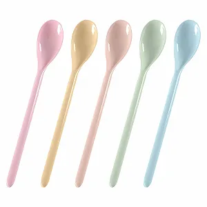 Набір із 5 пластикових ложок для яєць, довгі - Фото 1