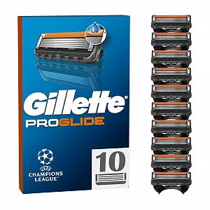 Сменные кассеты для бритвы Gillette ProGlide 10 шт. с точным триммером 5 лезвий против трения - Фото 1