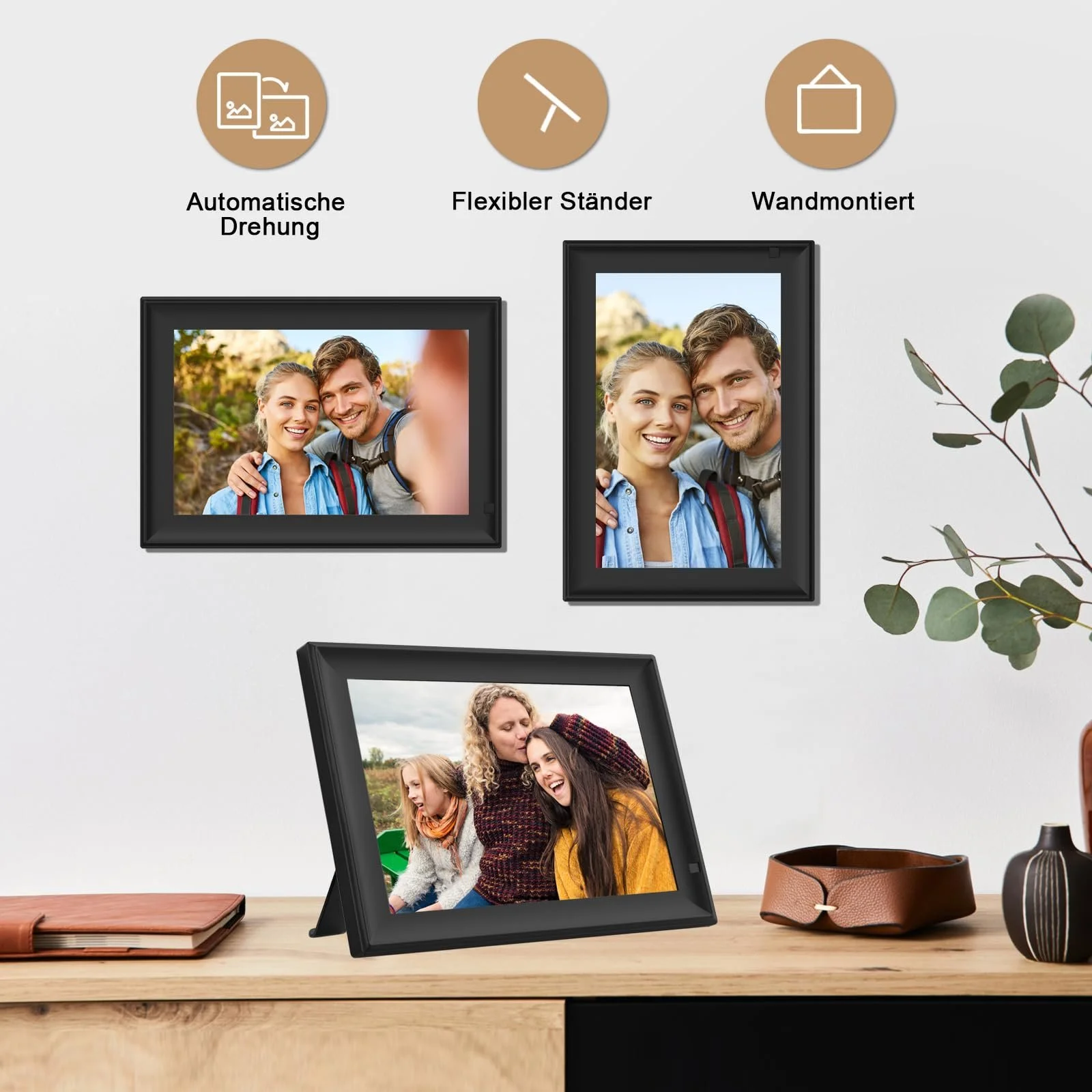 Цифровая фоторамка Frameo WiFi 10.1 дюйма 1280 x 800 Touchscreen Auto Rotation 32 ГБ, фото №5 Цифровая фоторамка Frameo WiFi 10.1 дюйма 1280 x 800 Touchscreen Auto Rotation 32 ГБ, фото №5