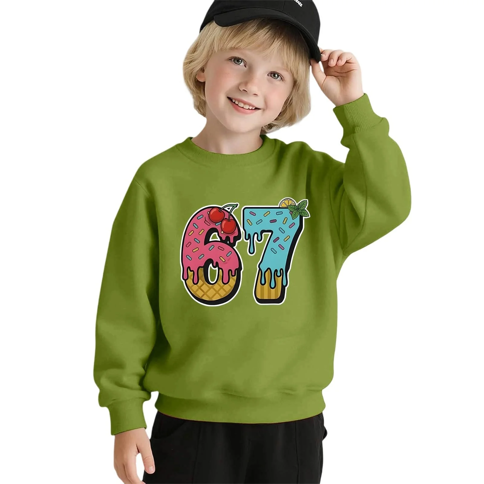 Пуловер L",[(249, 'invalid_escape'), (250, 'named_character'), (252, 'named_character'), (253, 'named_character')]assiger для девочки с длинными рукавами и круглым вырезом с принтом, фото №2