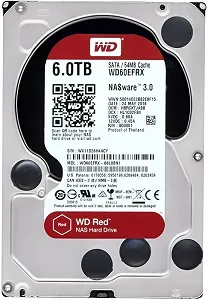 Внутренний жесткий диск 3.5" Western Digital 6TB 5400 об/мин 175 Мб/с SATA III (WD60EFRX) - Фото 1