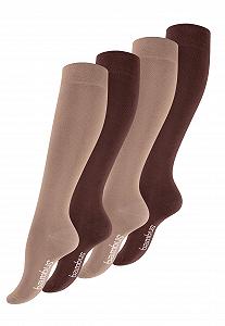 Женские гольфы Vincent Creation Бамбук 4 пары Черный, Темно-синий, Бежевый/Коричневый - Фото 1