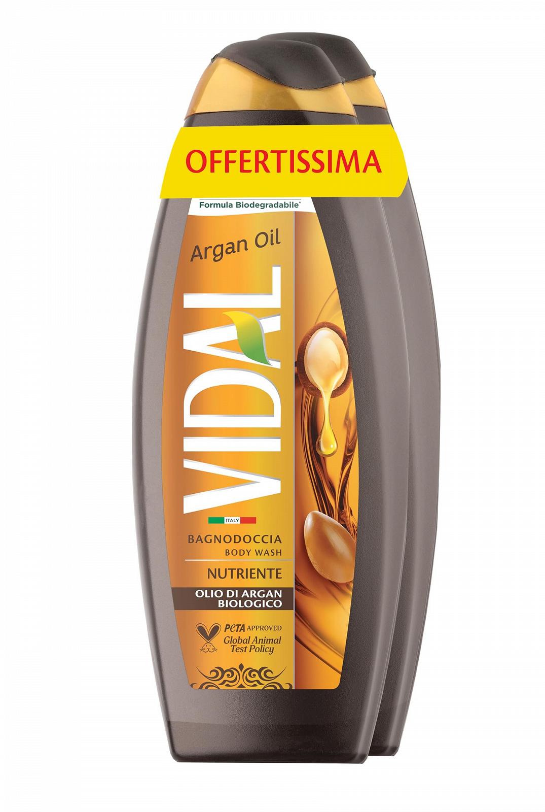 Гель для душа Vidal Argan Oil Nourishing Formula 2 x 600 мл, фото №1