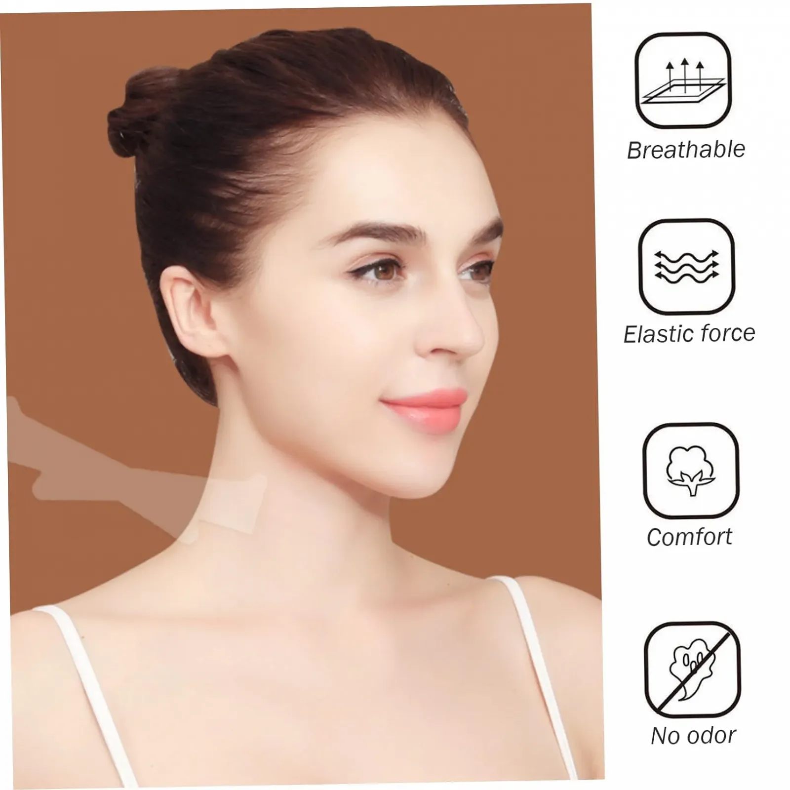 Стрічки для підтяжки обличчя Еластичні дихаючі смужки для підтяжки шиї 20 шт, фото №2