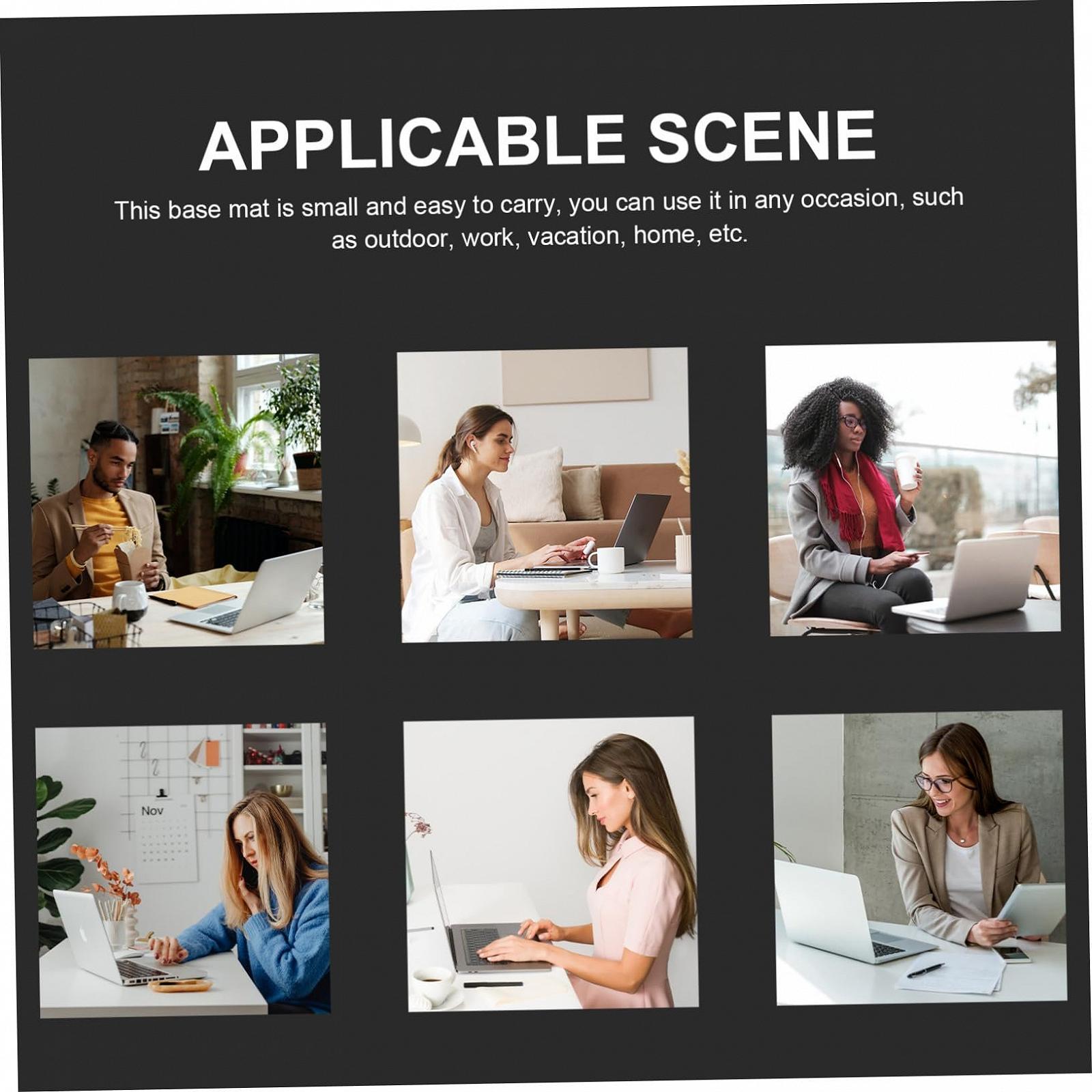 Подставка для ноутбука с функцией охлаждения, эргономичная наклонная, нескользящая и стабильная, портативная подставка для ноутбука для улучшенной циркуляции воздуха и рассеивания тепла для офиса и дома, фото №7