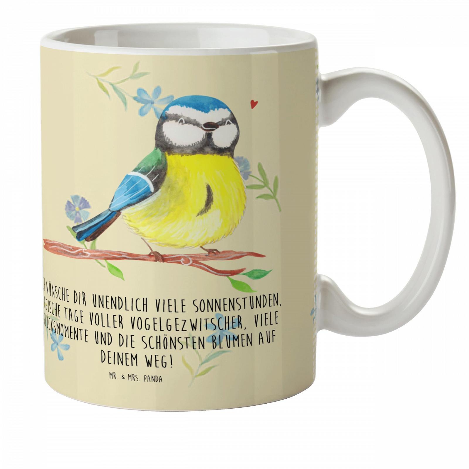 Дитяча кружка Mr. & Mrs. Panda Птах Синиця Блакитний, фото №1