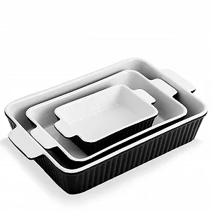 Набор форм для запекания Swuut 3 шт. керамические прямоугольные 33 x 23.5 см 4000 мл - Фото 1