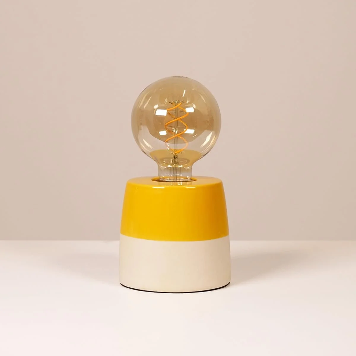 Настільна лампа Roy Industrial провідна декоративна з керамічною основою E27 Помаранчевий, фото №6